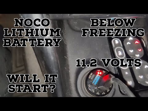 NOCO lithium NLP30 starting battery below freezing at 11.2 volts.
