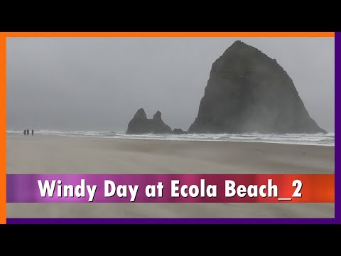 Wind/Sand storm at Cannon Beach