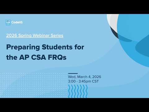 Preparing Students for the AP CSA FRQs thumbnail