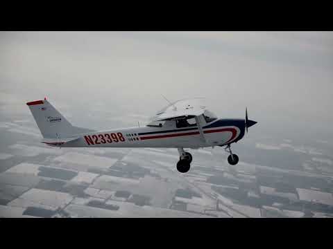 Cessna 150 Fully Developed Spin  Exterior View  Spin Training1080p