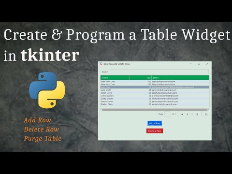 Creating and Programming  tkinter ( ttkbootstrap) GUI table to display tabular data using Python