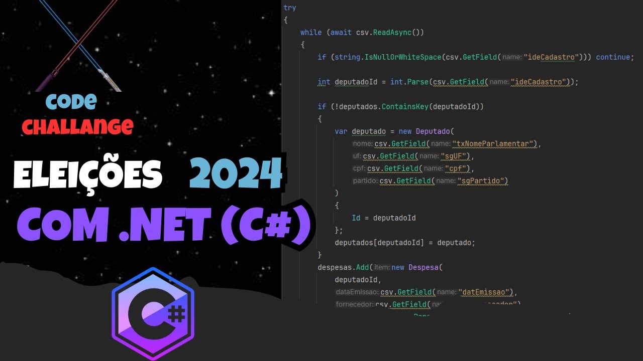 Desafio BACKEND gastos dos deputados nas ELEIÇÕES 2024 | C# e .NET