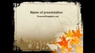 Autumn Pattern PowerPoint Template by PoweredTemplate.com
