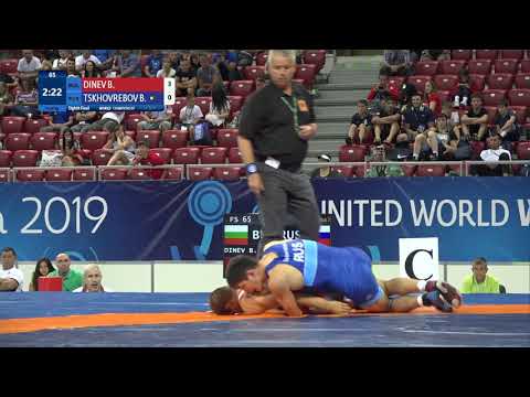 1/8 FS - 65 kg: B. DINEV (BUL) v. B. TSKHOVREBOV (RUS)