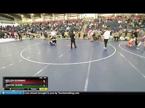 87 Lbs 1st Place Match - Kellen Downing, MT Vs Easton Olson, UT 7b60