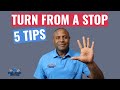 How To Make A Turn From A Stop On A Motorcycle Exercise/ 5 Tips