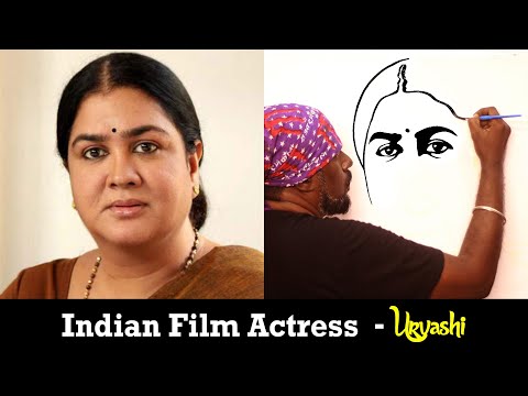 How to Draw Urvasi | Kavitha Ranjini Indian Film actress - Udhaya Speed Painting