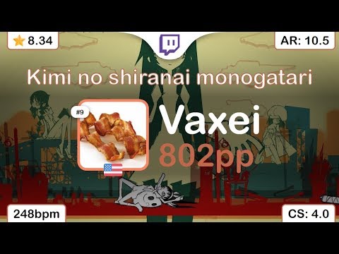 [8.34⭐Live] Vaxei | ClariS - Kimi no shiranai monogatari [Serenity]+HDDT 98.81% {#2 802pp FC} - osu!