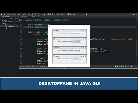 Java GUI Tutorial #63 - Create a DesktopPane Using JDesktopPane Class In Java GUI Swing
