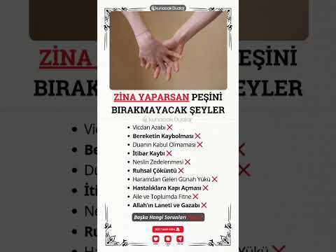 Bunlara Dikkat! Zina Yaparsan Peşini Bırakmayacak 10 Şey ❌