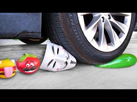 Crushing Crunchy & Soft Things by Car! EXPERIMENT: CAR VS TOOTHPASTE, Squishy, Fruit, Hackers & more