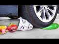 Crushing Crunchy Soft Things By Car EXPERIMENT CAR VS TOOTHPASTE Squishy Fruit Hackers More