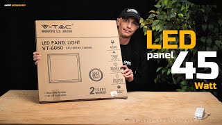 Videó: 60x60cm LED panel 45W (V-TAC 60246) kicsomagolás - világítás teszt