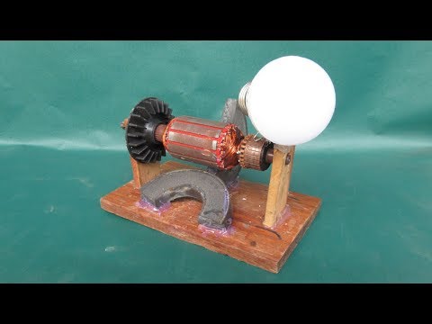 How to make simple electric motor generator - Science project DC motor at school