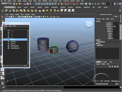 Maya Beginner Basics 8/10: Outliner, Hypegraph, Hypershade [Tutorial #08]
