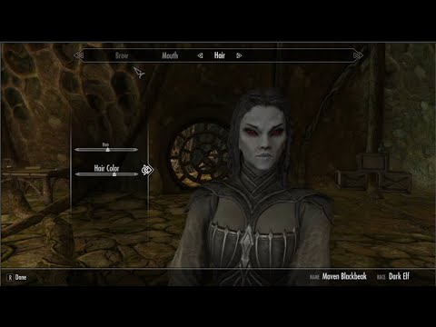 Skyrim Female Dark Elf Character Creation- NO MODs - PC