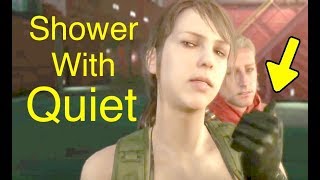 MGSV: Phantom Pain – Shower with Quiet Easter Egg (Metal Gear Solid 5)