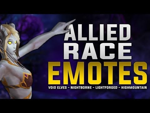 Allied Race Emotes With Sound | Running & Walking Animations