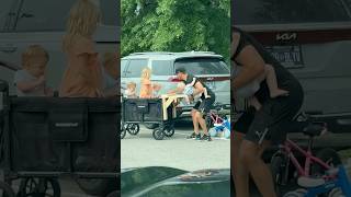 Triplet Dad solves problem with the Park! 😳 #triplets #dad #diy #mom