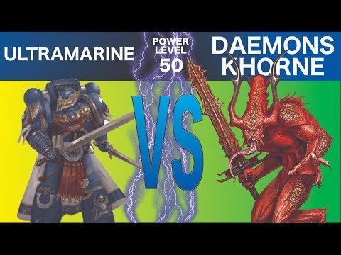 Ultra Marines vs  Chaos Daemons Khorne teaser