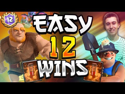 EASY 12 WIN! Off-Meta Miner Giant Deck | Dominating Grand Challenge — Clash Royale