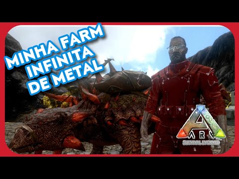 MINHA FARM DE METAL INFINITO NO VULCÃO DO ARK MOBILE