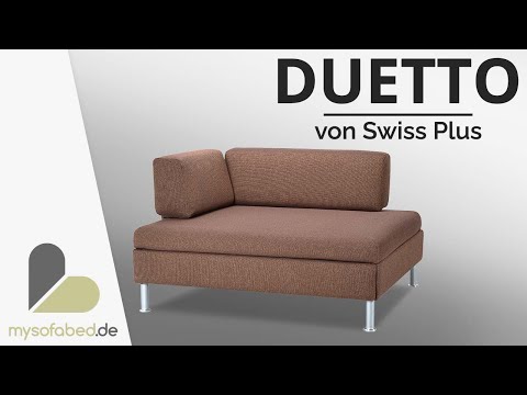 DUETTO Schlafsofa / Bettsofa - mit Lattenrost - von Swiss Plus - mysofabed.de