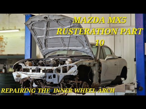 Fixing The inner wheel arch of the rustiest Mazda Miata / MX5 (Ever)