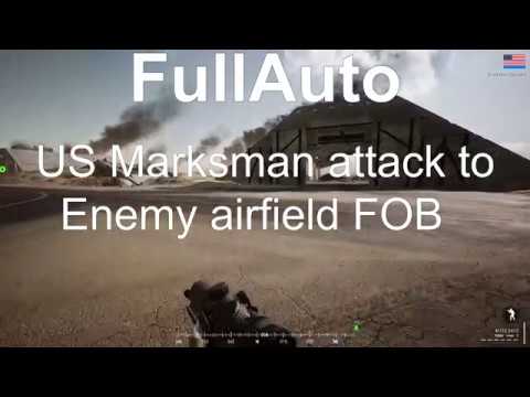 SQUAD V12, US Marksman - Attack to Enemy airfield FOB Gameplay 스쿼드