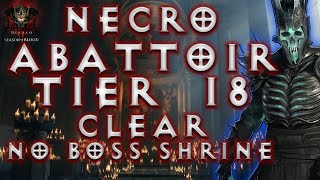 Necro AOZ T18 Clear | Diablo 4 Season 2 Necromancer Build Abattoir of Zir Tier 18 #skulm