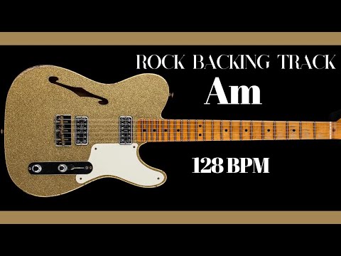 Rock Guitar Backing Track in Am 128 Bpm