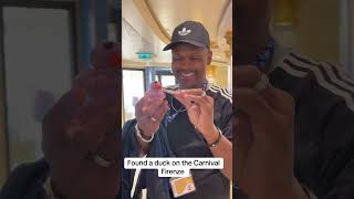 We found a duck!! #carnivalcruise #cruiseline #cruisinchronicles #cruiseship