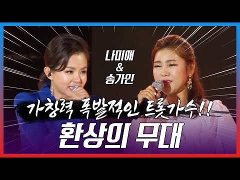 가창력 폭발적인 트로트 가수 나미애 송가인의 환상의무대 #송가인 #나미애의민족 #레전드