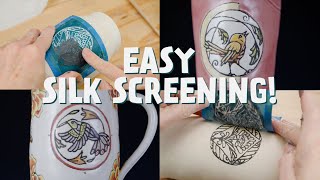 Easy Silk Screening for Pottery - BEST WAY TO SILK SCREEN POTTERY!