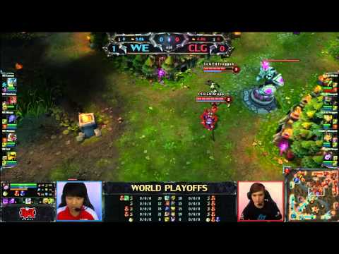 world championship league of legends CLG.eu vs WE (unfinished game)