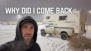 FREEZING Night In The City While Waiting On Truck Repairs