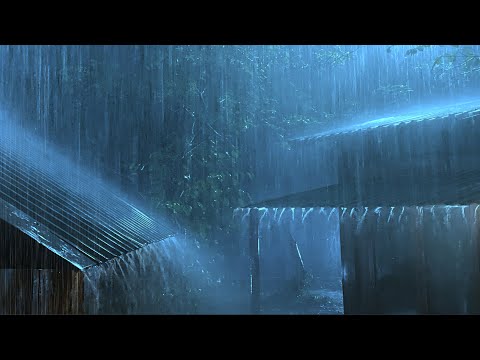Defeat Anxiety within 3 Minutes to Sleep Instantly with Heavy Rain & Thunder on a Tin Roof at Night