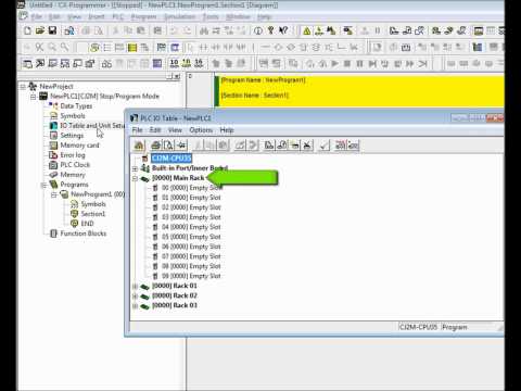 CX-Programmer - I/O Table Creation