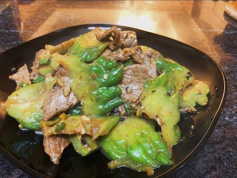 Tumis Pare dan Sapi Saus Hitam Kanton