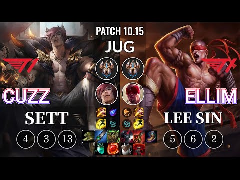 T1 Cuzz Sett vs T1 Ellim Lee Sin Jungle - KR Patch 10.15