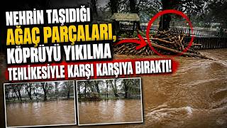 Nehrin Taşıdığı Ağaç Parçaları, Köprüyü Yıkılma Tehlikesiyle Karşı Karşıya Bıraktı