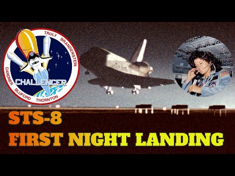 STS 8 Space Shuttle Challenger FIRST EVER NIGHT LANDING