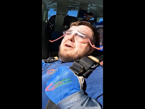 Pure Adrenaline: Watch This Hilarious Tandem Skydive Scream Fest! #shorts