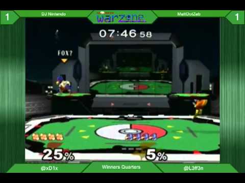 CFST: Warzone 2 Melee Singles: DJ Nintendo (fox) vs MattDotZeb (falco)
