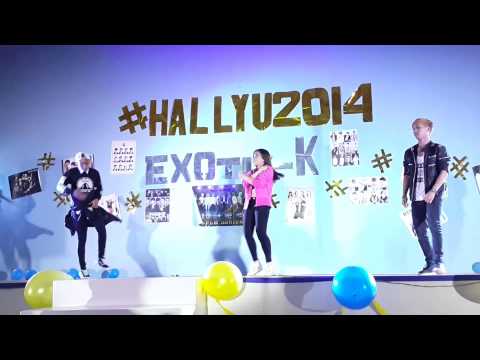 141123 Hashtag Hallyu 2014 - Kai and Sehun of EXOTIX with Nikka of 9limited