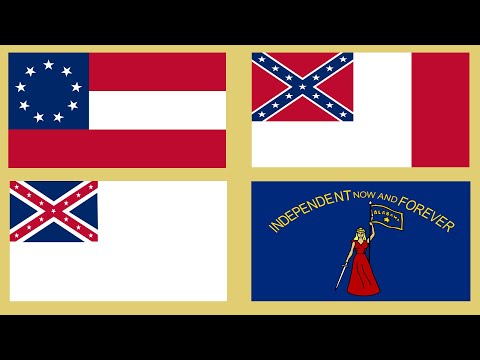 Flags of the Confederate States of America (with the Anthem of the Confederate States)