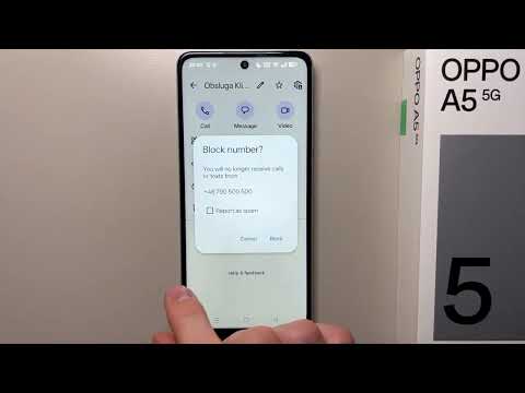 OPPO A5 5G: How to Block Someone Number