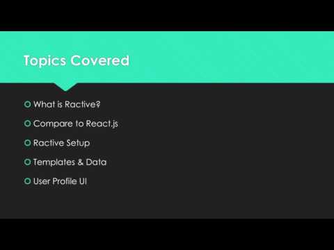 Getting Started With Ractive - Introduction