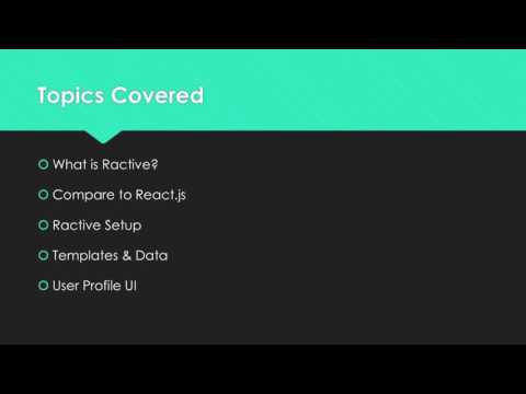 Getting Started With Ractive Introduction