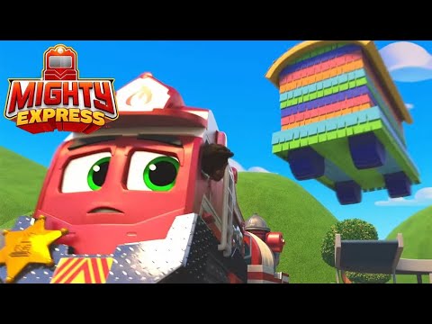 It's Pinata Time! | Mighty Express | Cartoons for Kids